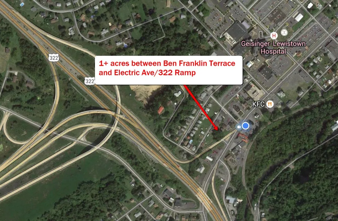 US 322 & Electric Avenue: Aerial view of the site