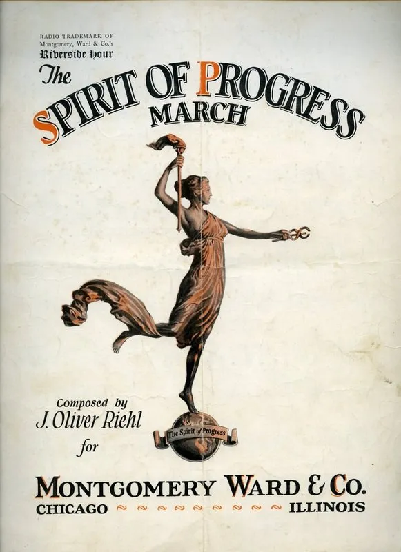 “The Spirit of Progress” march, published for Montgomery Ward & Co.