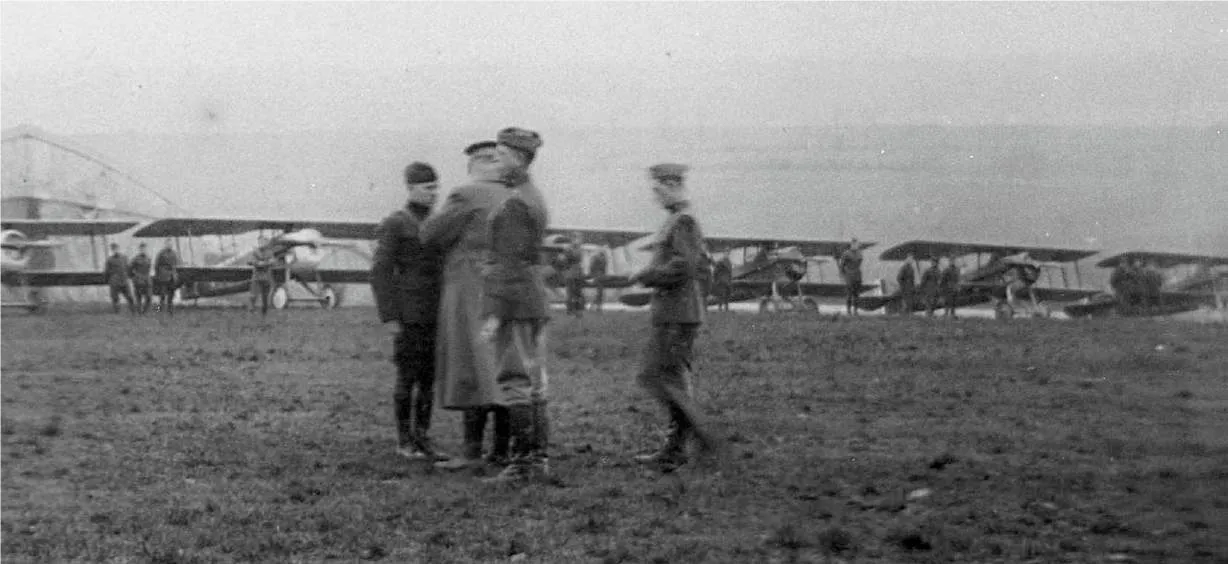 Lt. George R. Phillips receiving the Distinguished Service Cross